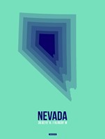 Framed Nevada Radiant Map 3