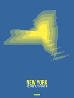 Framed New York Radiant Map 2