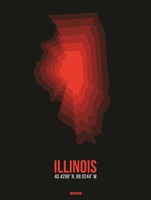 Framed Illinois Radiant Map 6