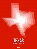 Framed Texas Radiant Map 3