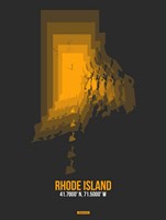 Framed Rhode Island Radiant Map 4