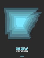 Framed Arkansas Radiant Map 4