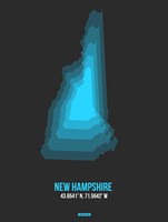 Framed New Hampshire Radiant Map 4