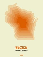 Framed Wisconsin Radiant Map 2
