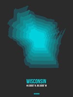 Framed Wisconsin Radiant Map 5