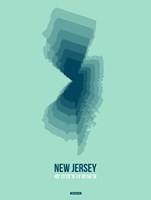Framed New Jersey Radiant Map 2
