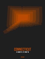 Framed Connecticut Radiant Map 4