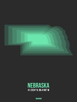 Framed Nebraska Radiant Map 4