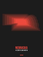 Framed Nebraska Radiant Map 6