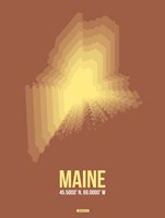 Framed Maine Radiant Map 3