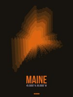 Framed Maine Radiant Map 5