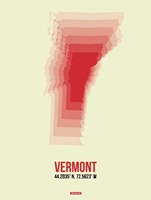 Framed Vermont Radiant Map 3