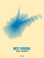 Framed West Virginia Radiant Map 1