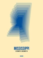 Framed Mississippi Radiant Map 2