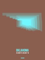 Framed Oklahoma Radiant Map 2