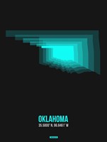 Framed Oklahoma Radiant Map 6