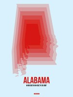 Framed Alabama Radiant Map 2