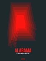 Framed Alabama Radiant Map 4