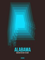 Framed Alabama Radiant Map 6
