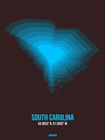 Framed South Carolina Radiant Map 5