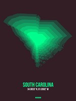 Framed South Carolina Radiant Map 6