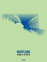 Framed Maryland Radiant Map 2