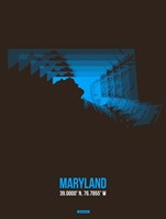 Framed Maryland Radiant Map 4