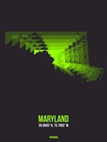 Framed Maryland Radiant Map 6