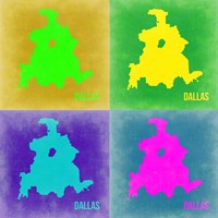 Framed Dallas Pop Art Map 2