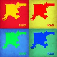 Framed Denver DC Pop Art Map 1