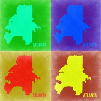 Framed Atlanta Pop Art Map 2