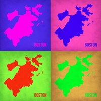 Framed Boston Pop Art Map 1