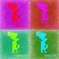 Framed KansasCity Pop Art Map 2