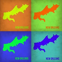 Framed New Orleans Pop Art Map 1