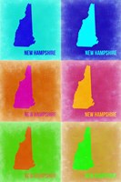 Framed New Hampshire Pop Art Map 2
