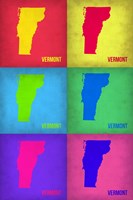 Framed Vermont Pop Art Map 1