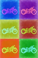 Framed Vintage Bike Pop Art 2