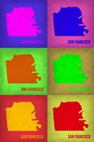 Framed San Francisco Pop Art Map 3