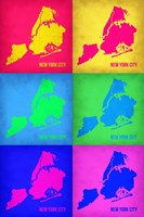 Framed New York City Pop Art Map 3