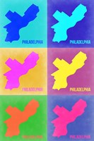 Framed Philadelphia Pop Art Map 3