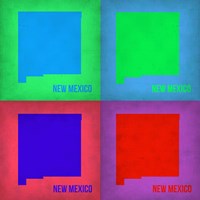 Framed New Mexico Pop Art Map 1
