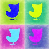 Framed Egg Chair Pop Art 1