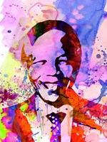 Framed Nelson Mandela Watercolor