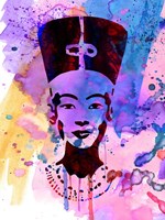 Framed Nefertiti Watercolor