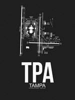 Framed TPA Tampa Airport Black