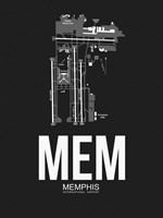 Framed MEM Memphis Airport Black