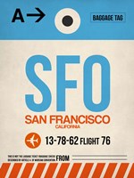 Framed SFO San Francisco Luggage Tag 1
