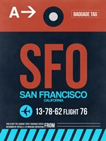 Framed SFO San Francisco Luggage Tag 2