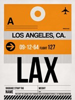 Framed LAX Los Angeles Luggage Tag 2