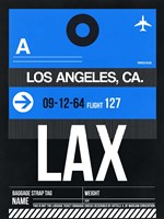 Framed LAX Los Angeles Luggage Tag 3